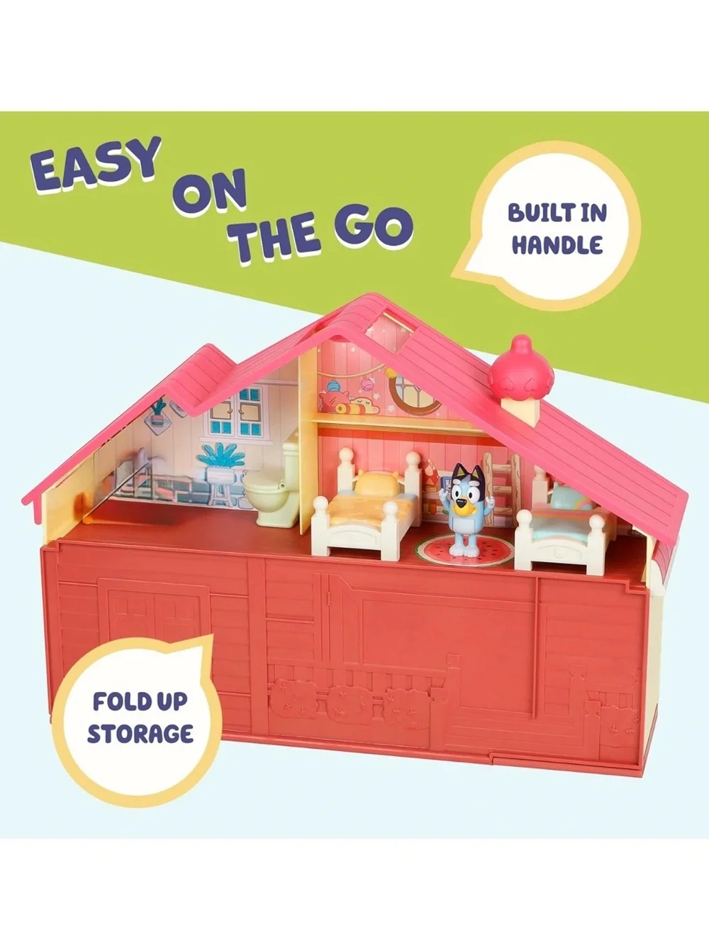 the Bluey Toy House Mega Bundle, Family Home & BBQ Playhouse by Moose Toys.